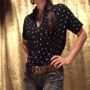 Madewell tribal print camp shirt XS